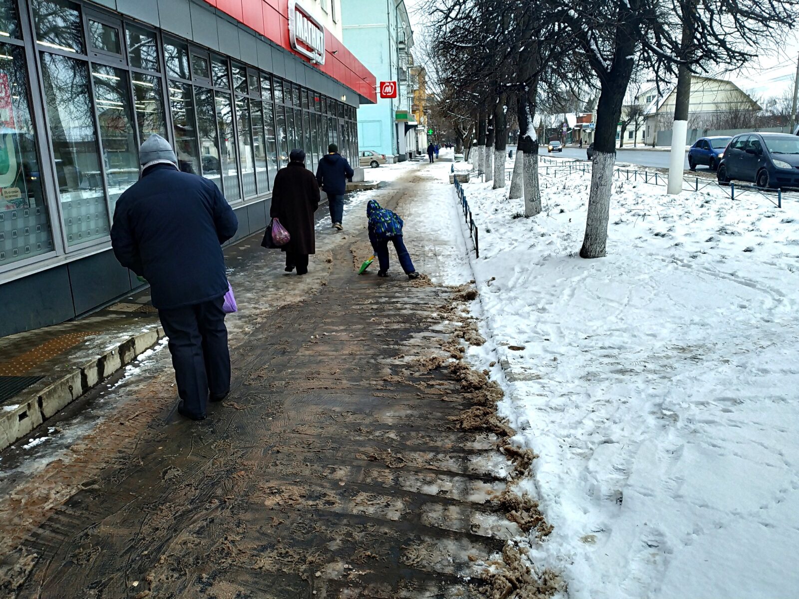 В Твери ребенок расчистил снежный тротуар детской лопаткой | ТОП Тверь  новости