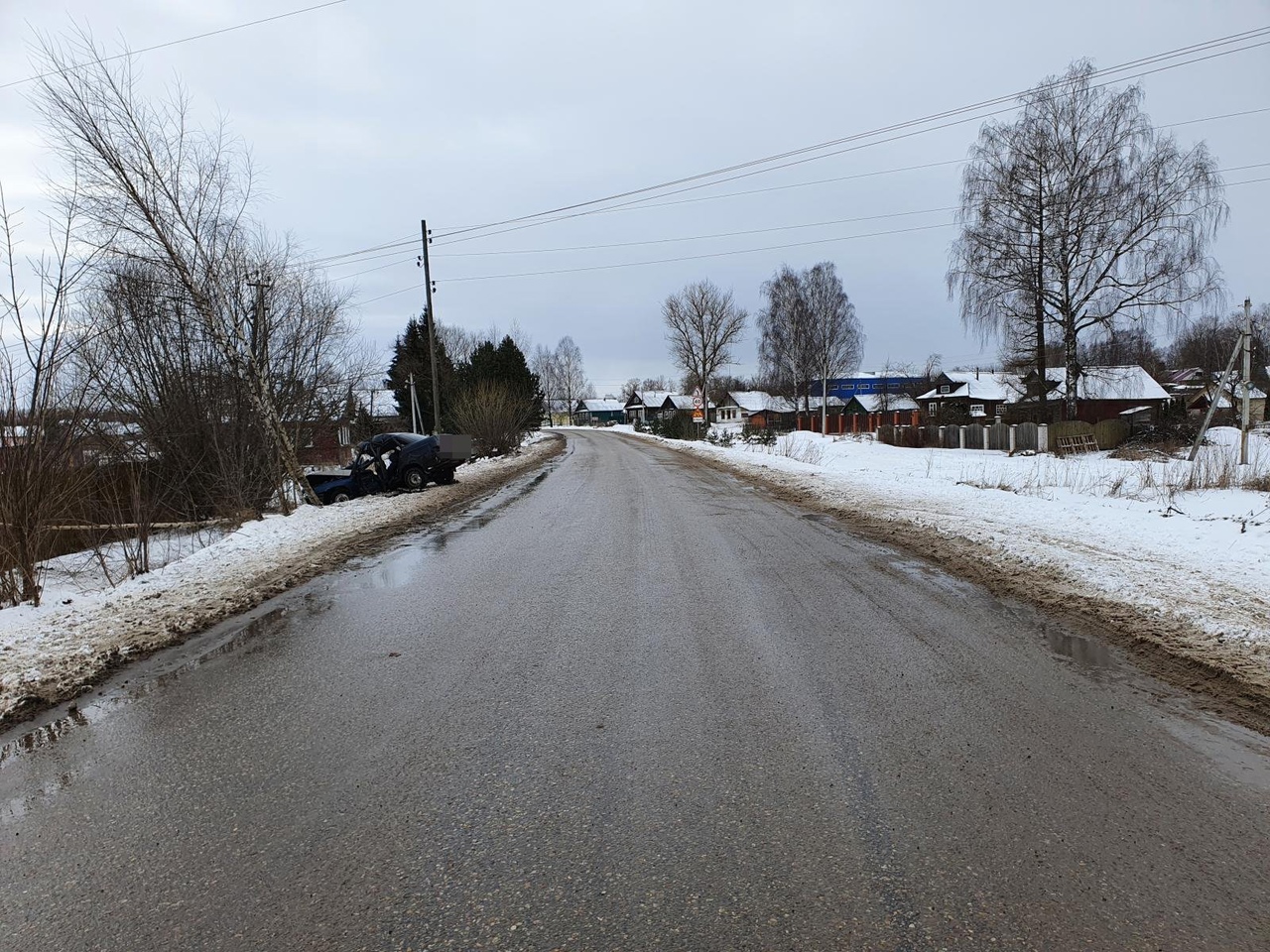 Легковушка по неизвестным причинам влетела в дерево в Тверской области