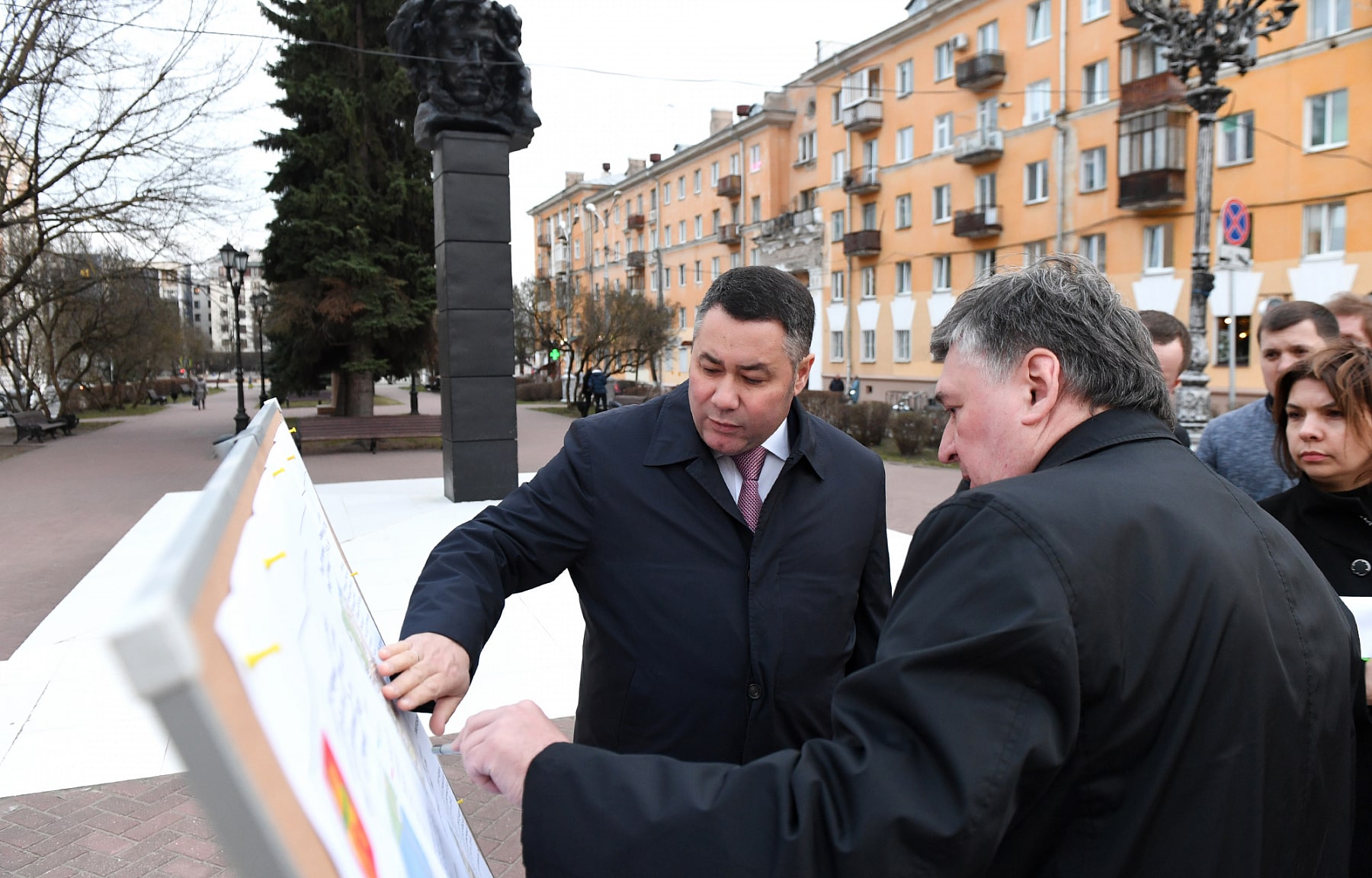 В историческом центре Твери отремонтируют тротуары