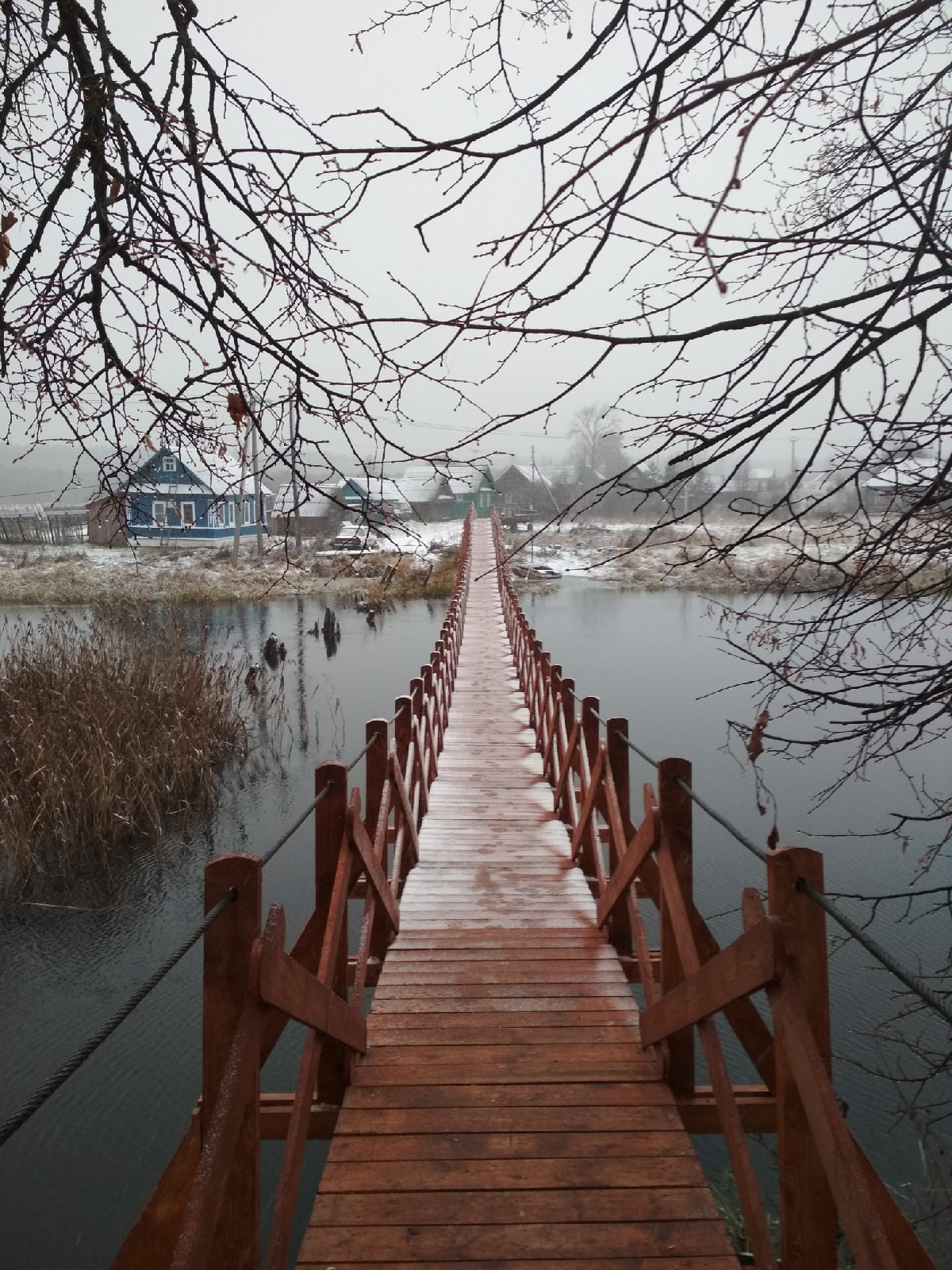 По необычному мосту в Тверской области снова можно ходить