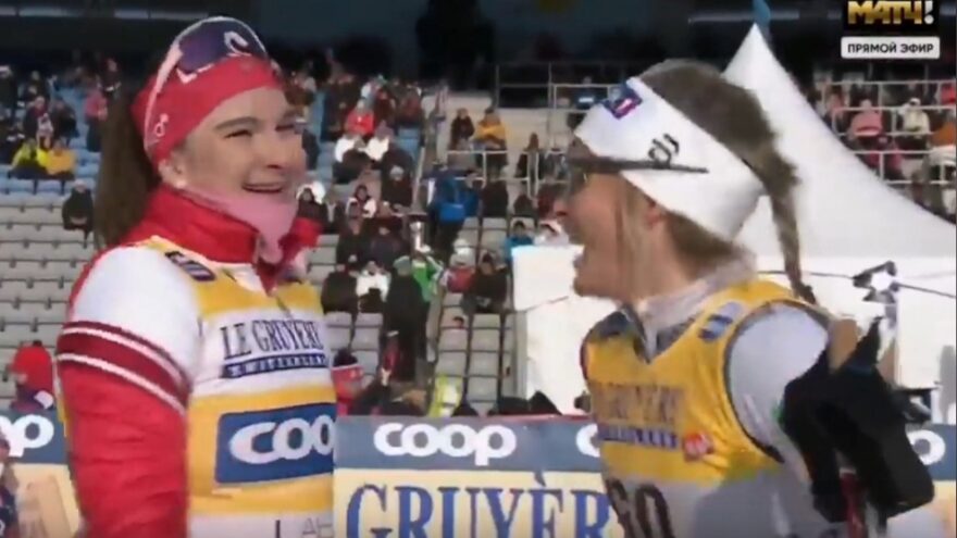 Наталья Непряева взяла «серебро» на гонке в Финляндии и вызвала неприятные ощущения у соперницы