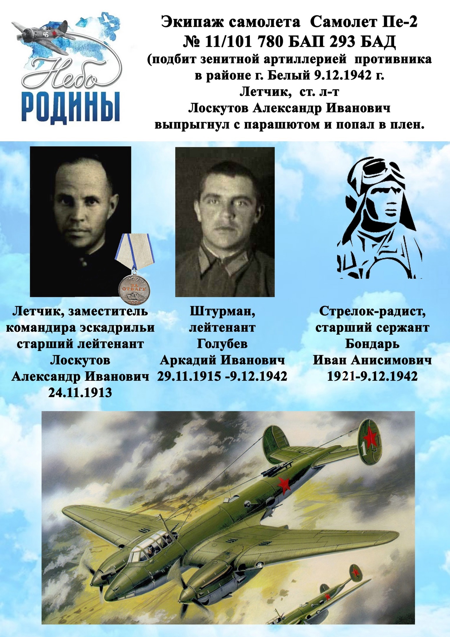 Поисковики выяснили судьбу экипажа Пе-2, разбившегося в Тверской области