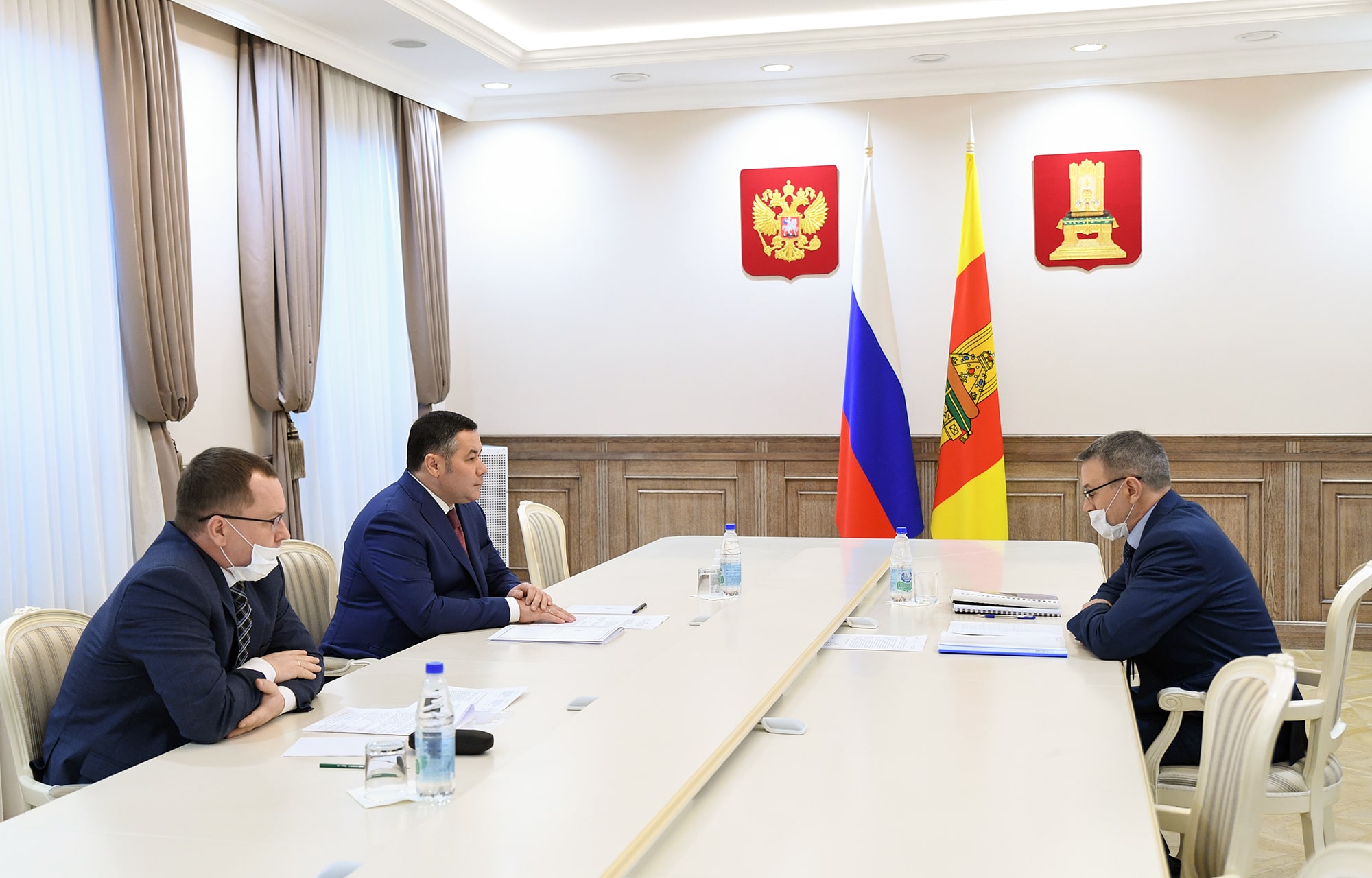 Игорь Руденя обсудил с главой Бежецкого района Игорем Павловым актуальные вопросы развития муниципалитета