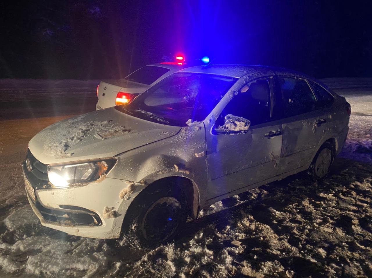 Под Тверью пострадали два пассажира вылетевшей в кювет "Лады"