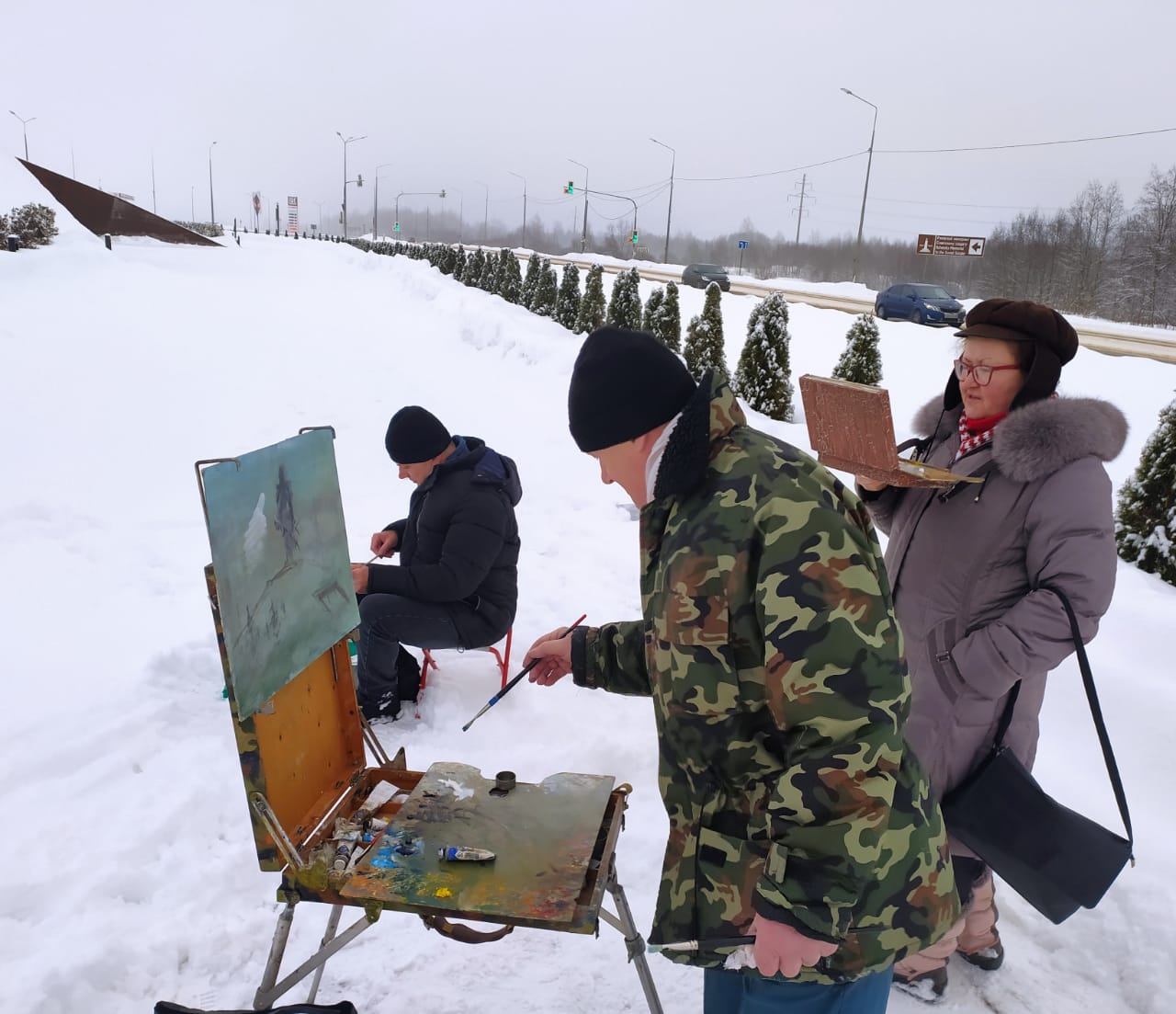 Тверские художники нарисовали Ржевский мемориал Советскому солдату
