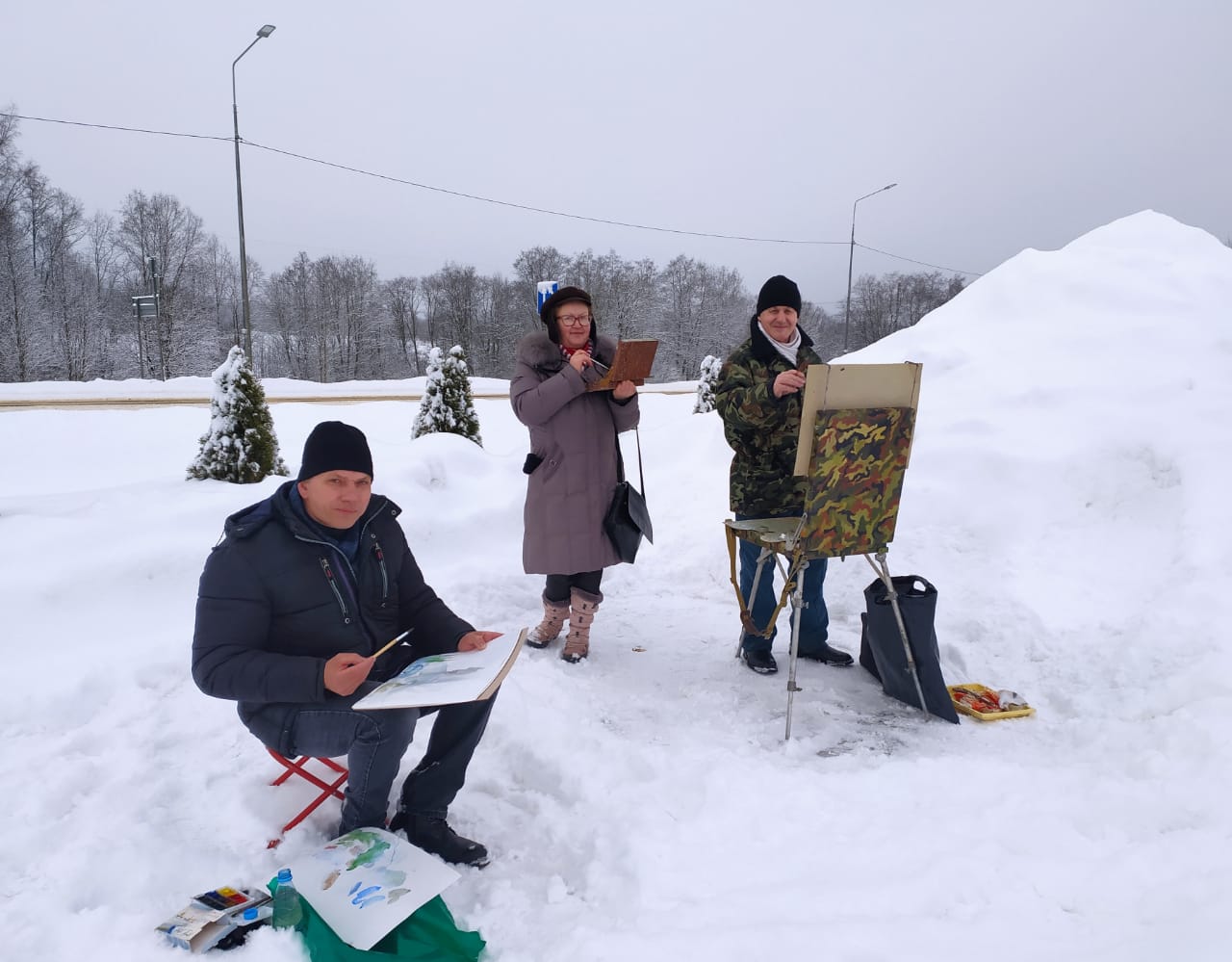 Тверские художники нарисовали Ржевский мемориал Советскому солдату
