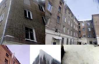 В Тверской области сосульки с крыши едва не упали на ребенка