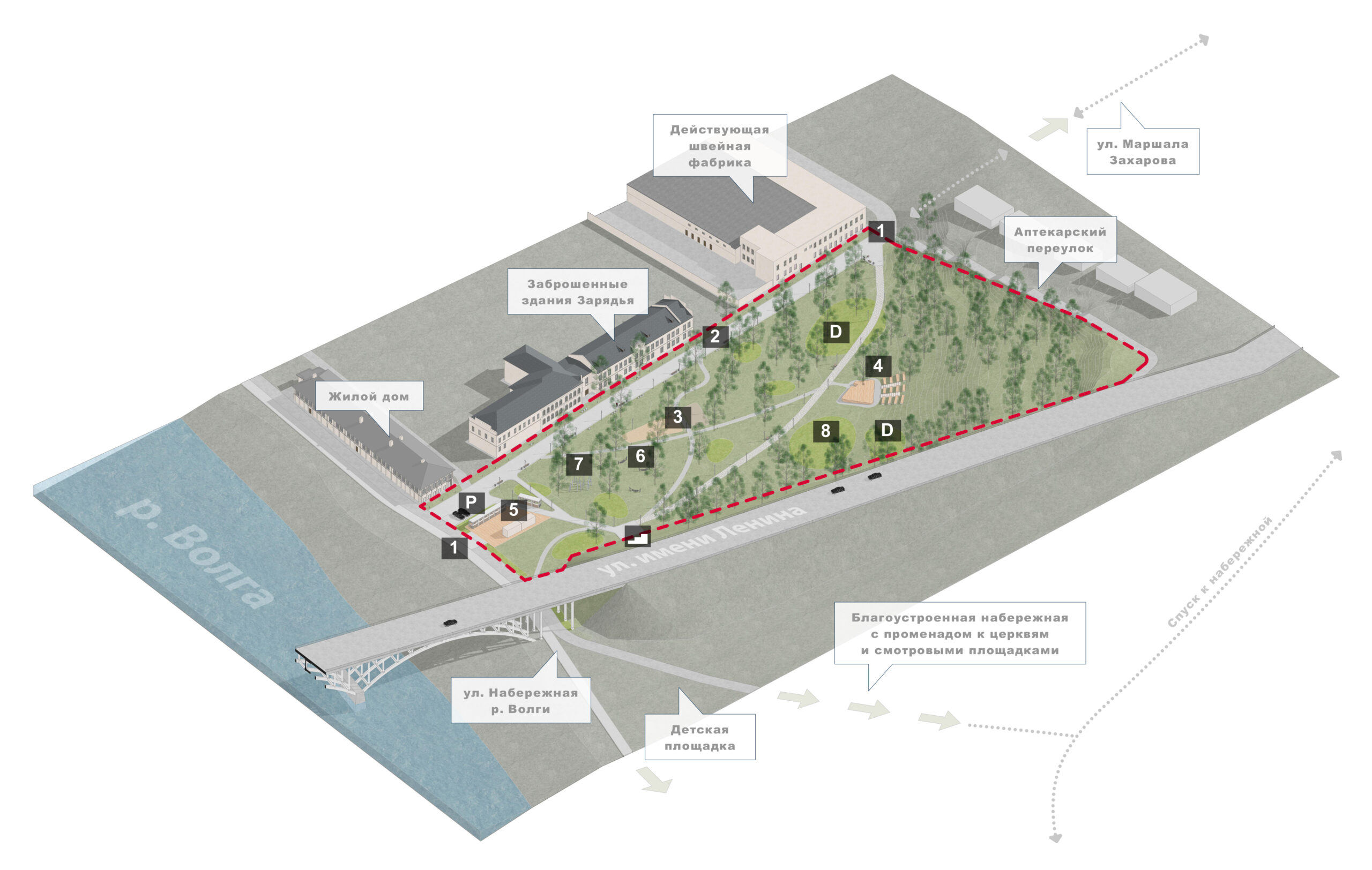 Жителям Тверской области представили уникальное благоустройство старицкого зарядья