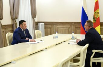 Губернатор Игорь Руденя провел встречу с главой Селижаровского муниципального округа Андреем Куприяновым