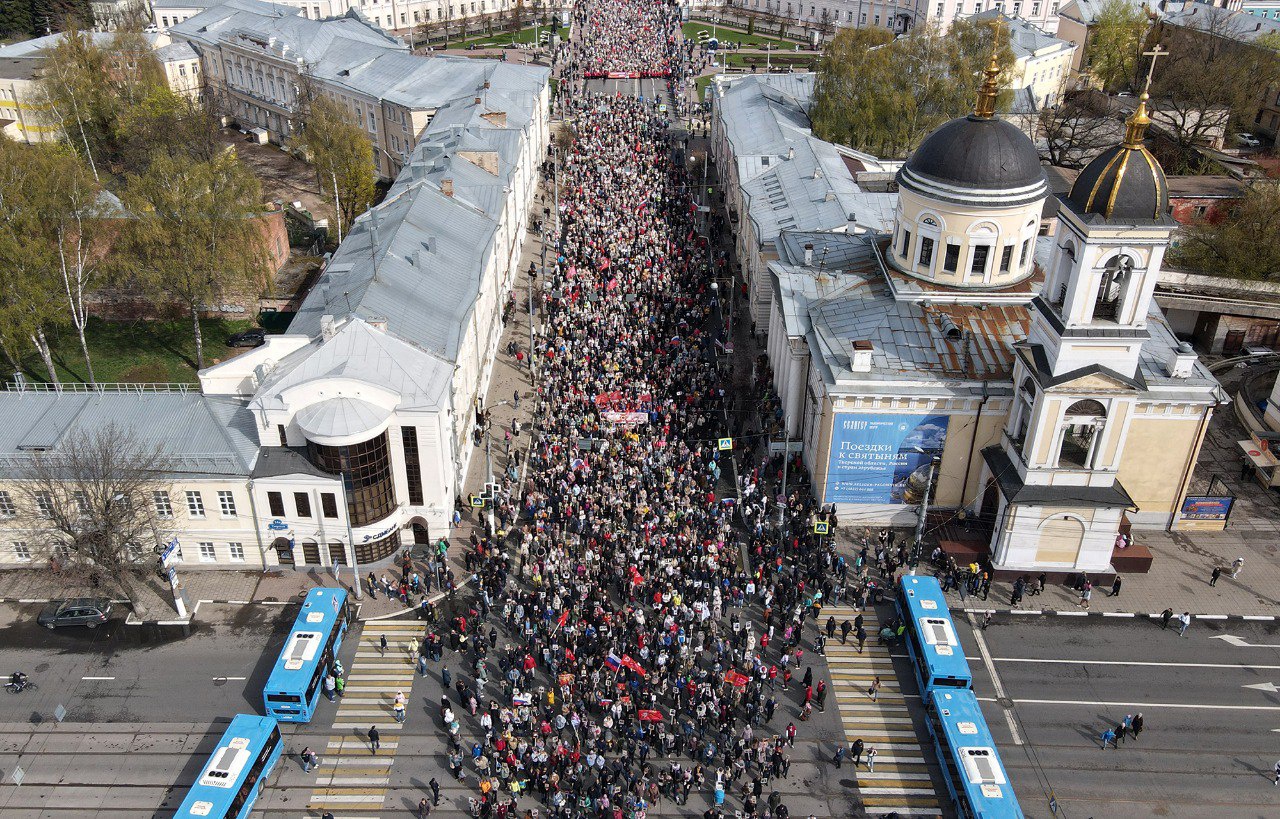 В Тверской области в акции «Бессмертный полк» приняли участие 92 тысячи жителей