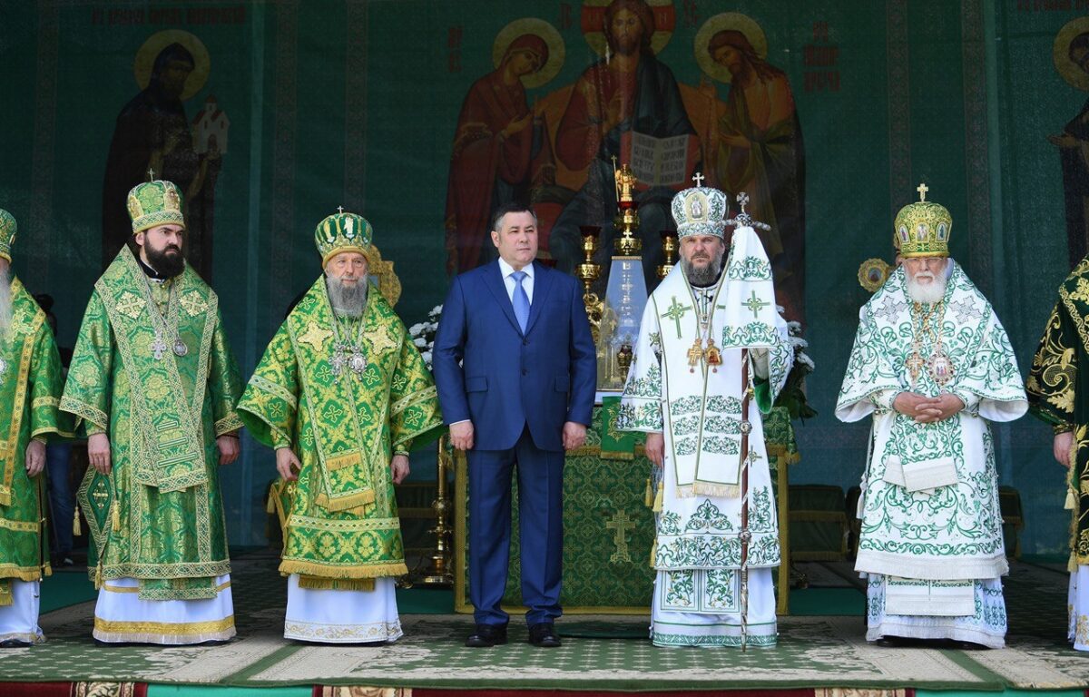 Губернатор Игорь Руденя принял участие в торжествах в честь 450-летия перенесения мощей святого преподобного Ефрема Новоторжского