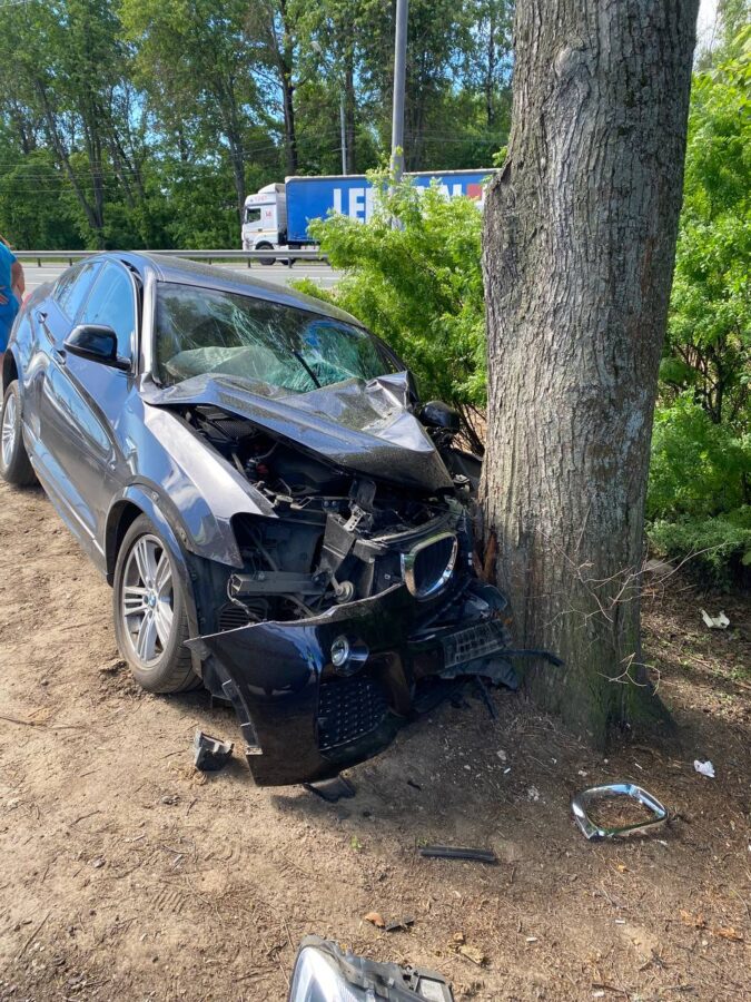 На трассе под Тверью девушка на BMW врезалась в дерево