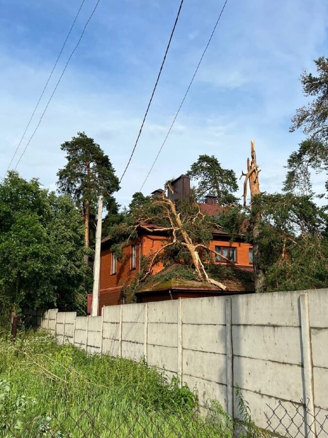 Поваленные деревья, "пленённые" автомобили: под Тверью ликвидируют последствия бури