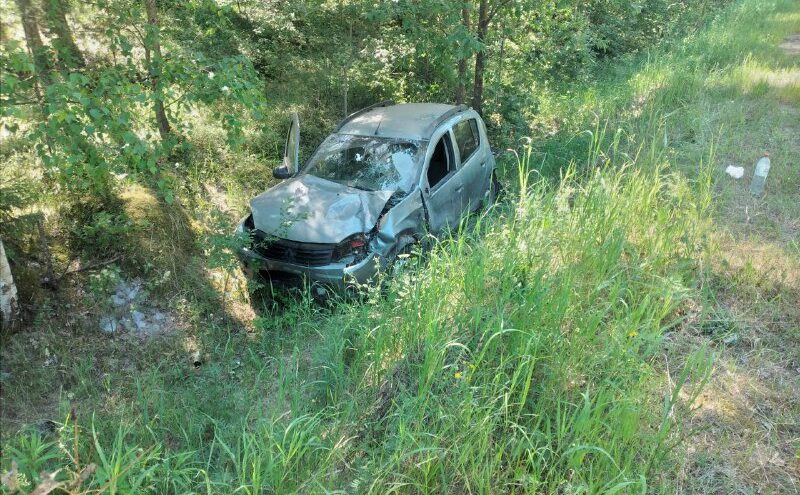 Иномарка "улетела" в кювет под Тверью