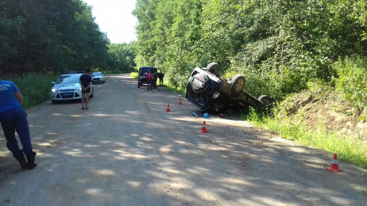 В Тверской области "Митцубиси" съехал в кювет и перевернулся, есть пострадавшие