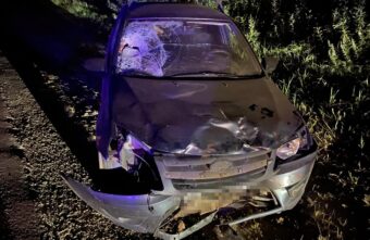 Появились фотографии с места ДТП в Тверской области, в котором погиб мотоциклист