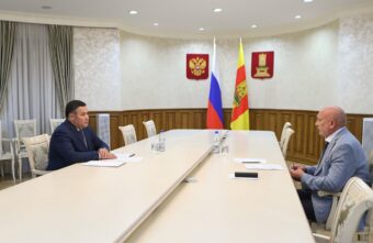 Губернатор Игорь Руденя провел встречу с главой Осташковского городского округа Алексеем Титовым Губернатор Игорь Руденя провел встречу с главой Осташковского городского округа Алексеем Титовым