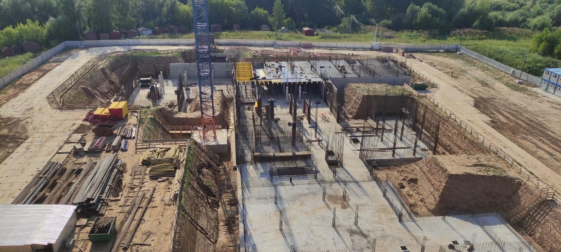 У новой центральной районной больницы в Бежецке появился фундамент У новой центральной районной больницы в Бежецке появился фундамент