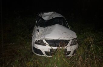 В Тверской области машина с трезвым водителем оказалась в кювете