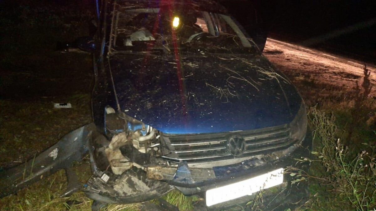 Появились фотографии с места гибели водителя "Фольксвагена" в Тверской области