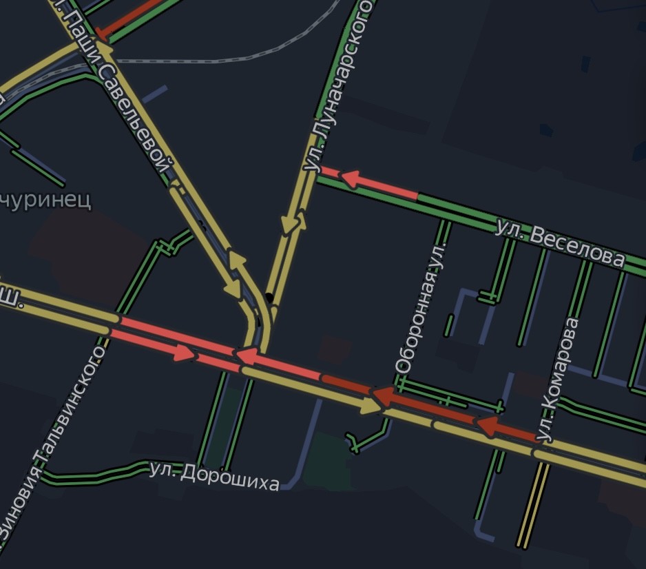 В Твери из-за внезапного ремонта дороги собралась пробка