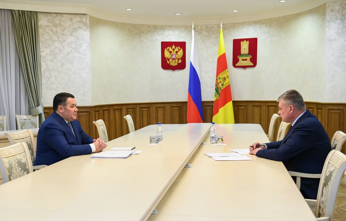 Игорь Руденя обсудил с главой Кимрского округа Андреем Лукьяновым газификацию территории