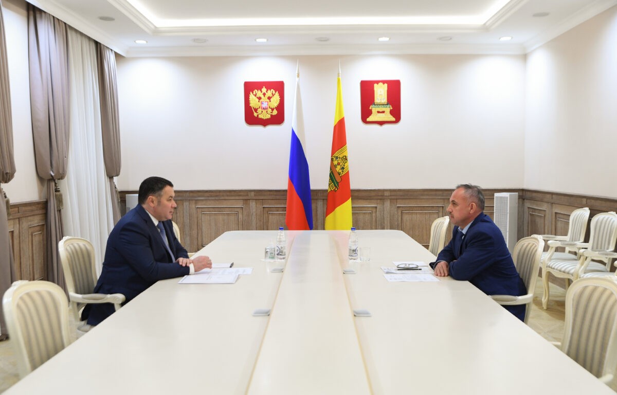 Губернатор Игорь Руденя обсудил с главой Кесовогорского округа Сергеем Тарасовым вопросы развития территории