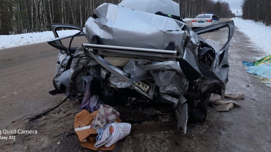 В ДТП на трассе в Тверской области погиб водитель, пассажиры пострадали В ДТП на трассе в Тверской области погиб водитель, пассажиры пострадали