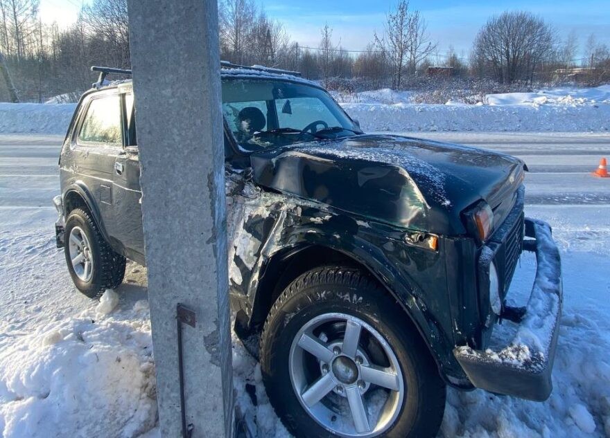 В Тверской области женщина-водитель врезалась в столб