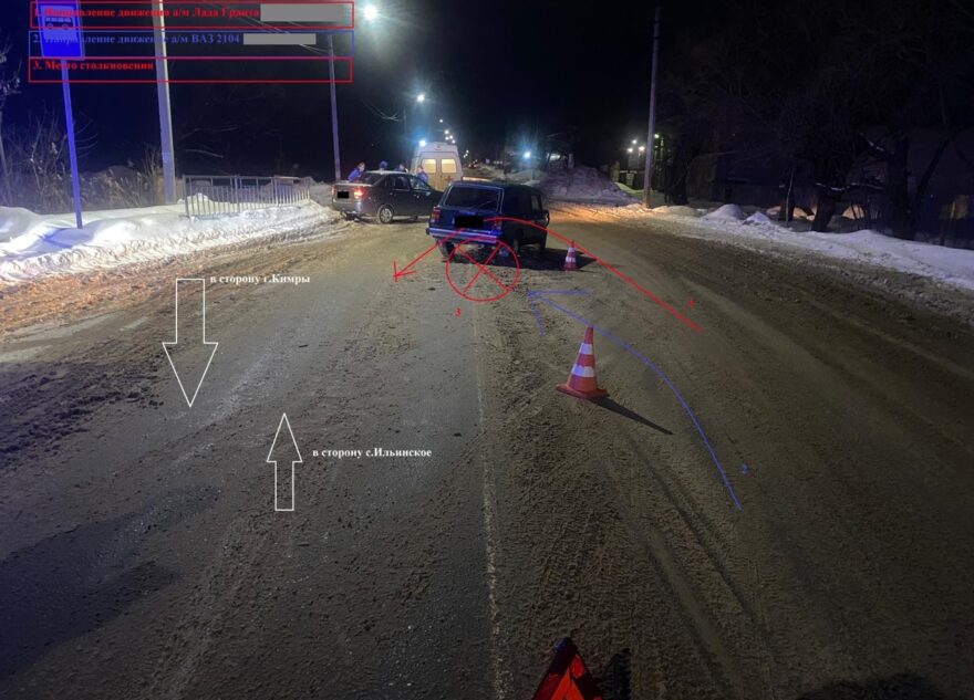 8-летняя девочка пострадала в столкновении двух отечественных легковушек в Тверской области