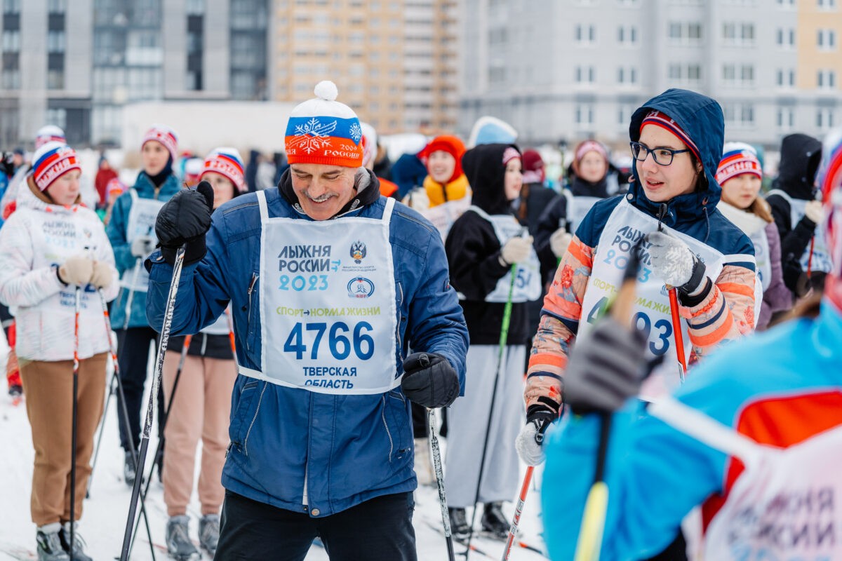 В Тверской области в «Лыжне России» приняли участие 10 тысяч человек 