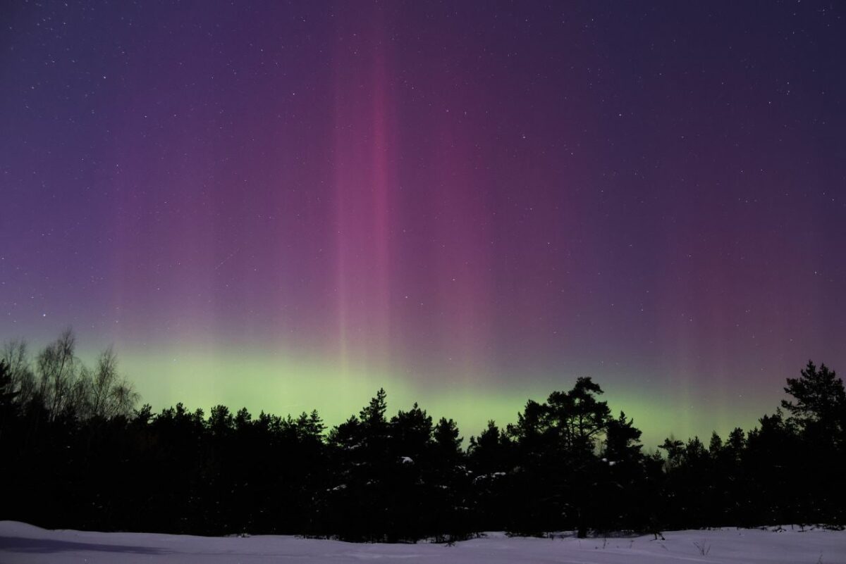 27 февраля жители Тверской области увидели полярное сияние