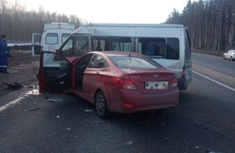 Женщина пострадала в столкновении легковушки и микроавтобуса в Тверской области