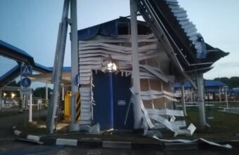 Появились фото с места падения двух беспилотников в Тверской области