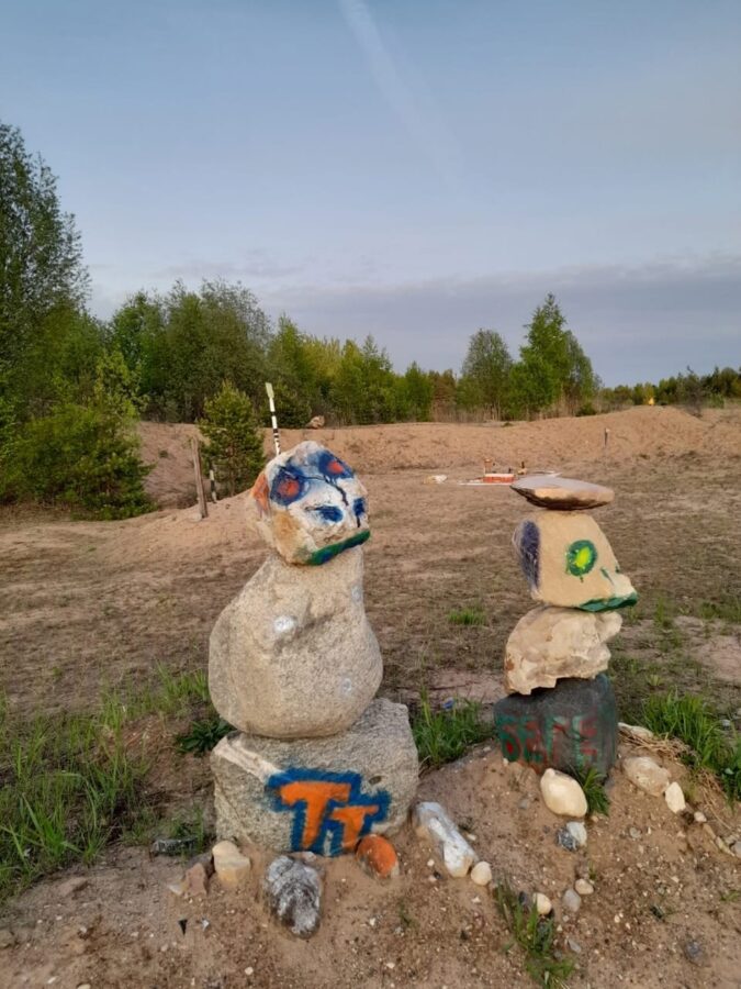 Жители Тверской области обнаружили странные каменные фигуры вдоль дороги