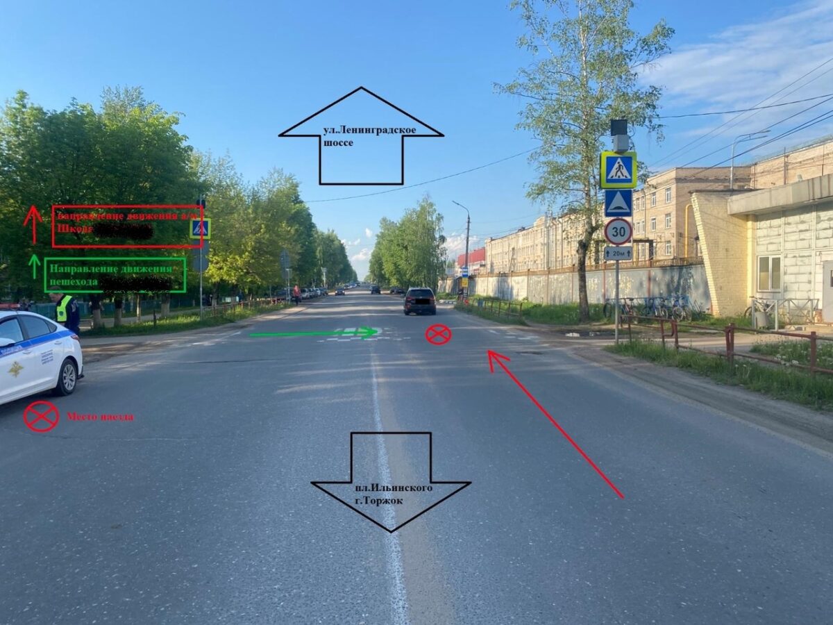 Несовершеннолетний пешеход попал под колёса "Шкоды" в Тверской области