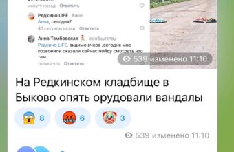 На кладбище в Тверской области вандалы устроили погром