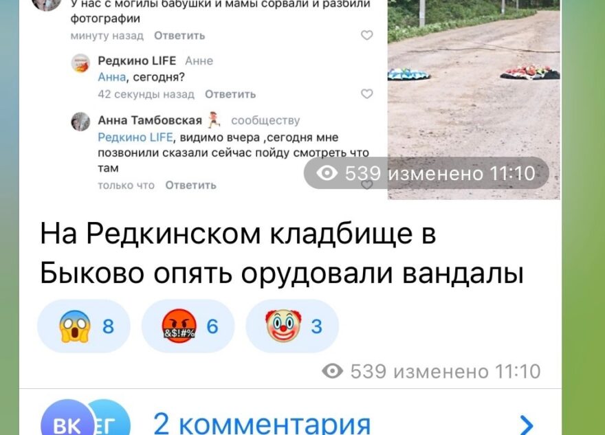 На кладбище в Тверской области вандалы устроили погром На кладбище в Тверской области вандалы устроили погром