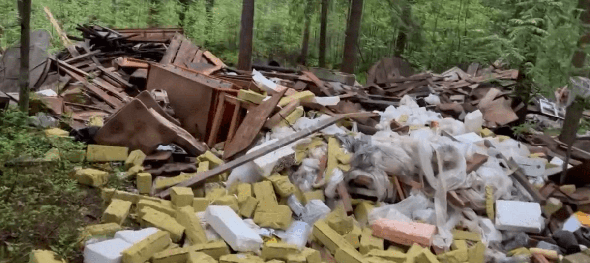 Лес под Тверью превратили в помойку