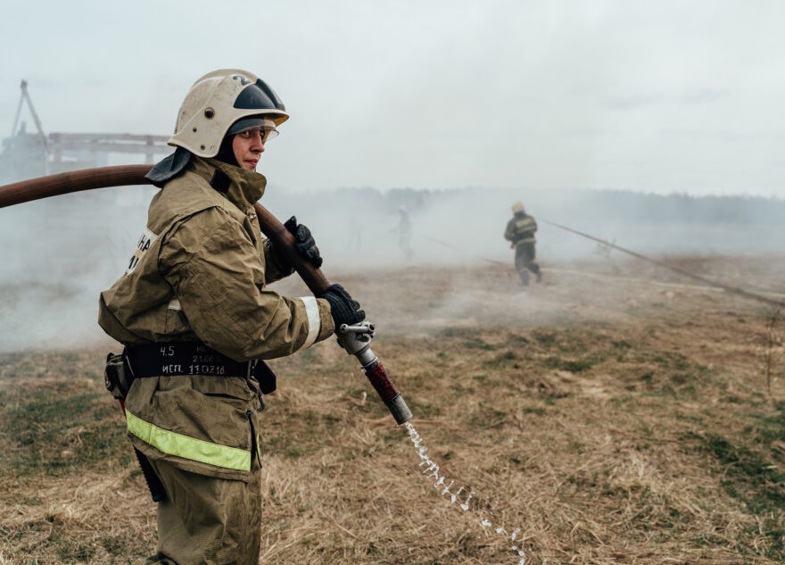 В Тверской области тушили тлеющий торф