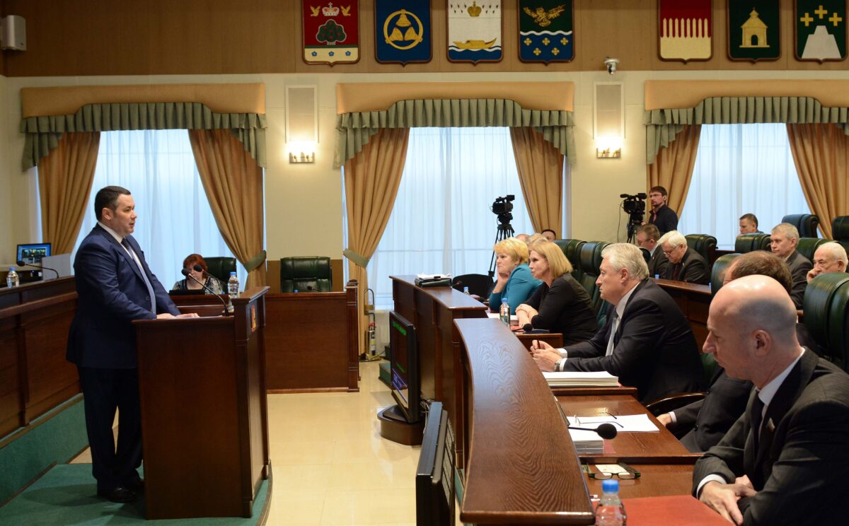 Губернатор Игорь Руденя выступит на заседании Законодательного Собрания Тверской области с ежегодным отчётом