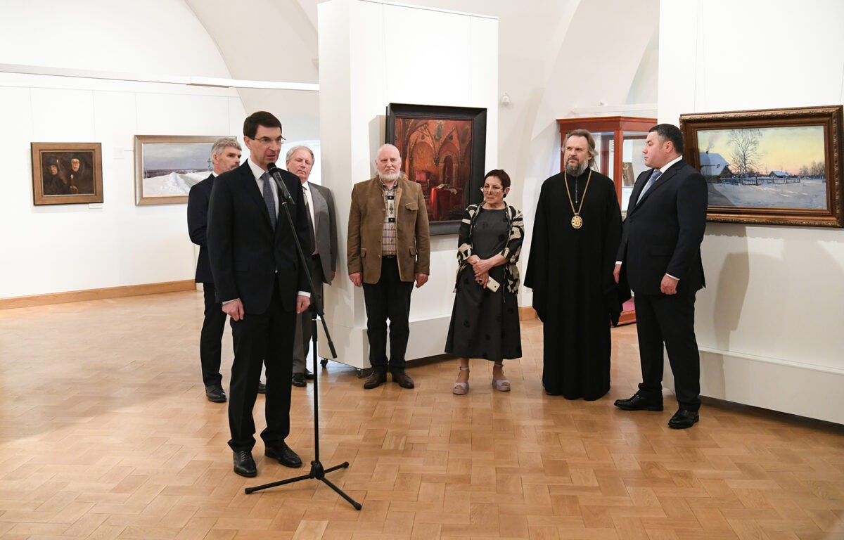 Полпред президента Игорь Щёголев и губернатор Игорь Руденя посетили открытие выставки «Русский мир» в Твери