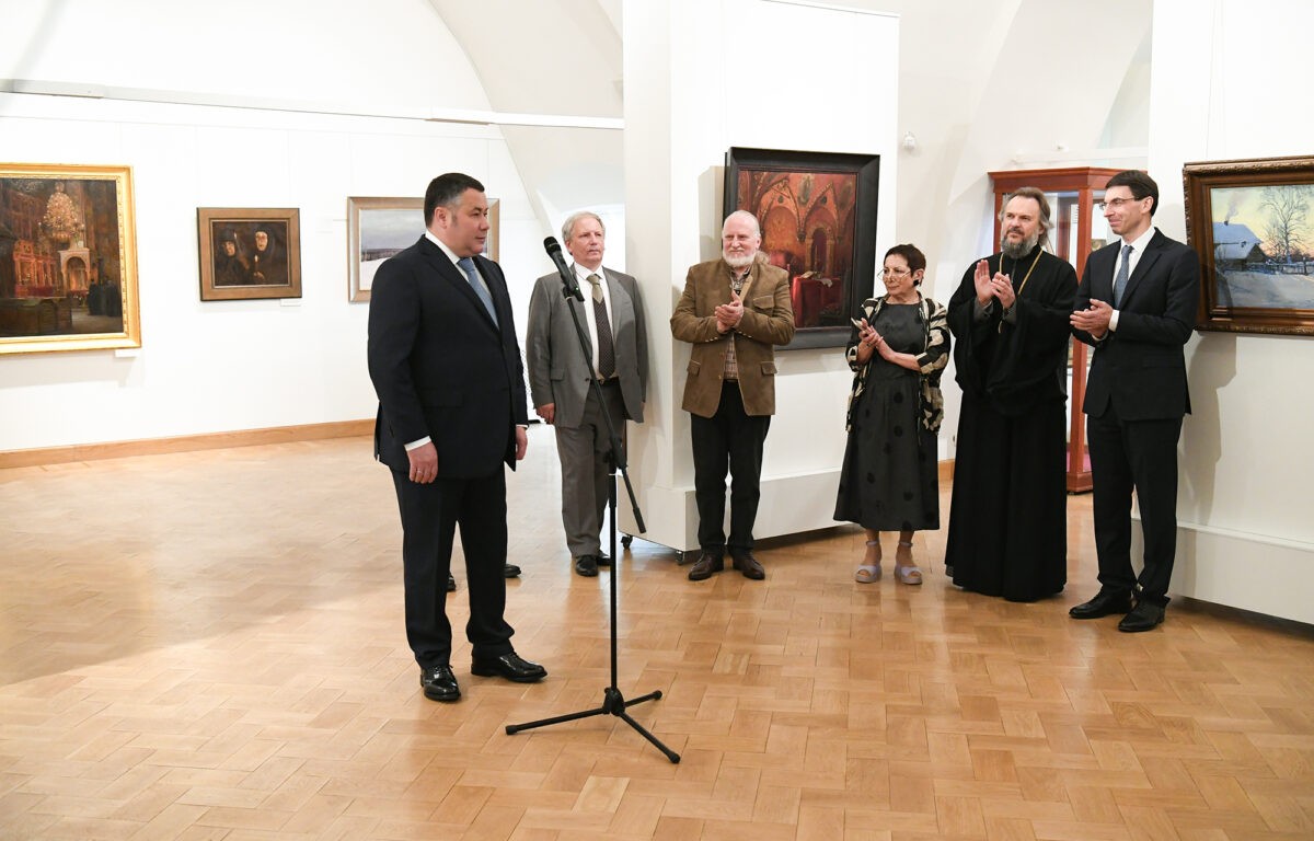 Полпред президента Игорь Щёголев и губернатор Игорь Руденя посетили открытие выставки «Русский мир» в Твери