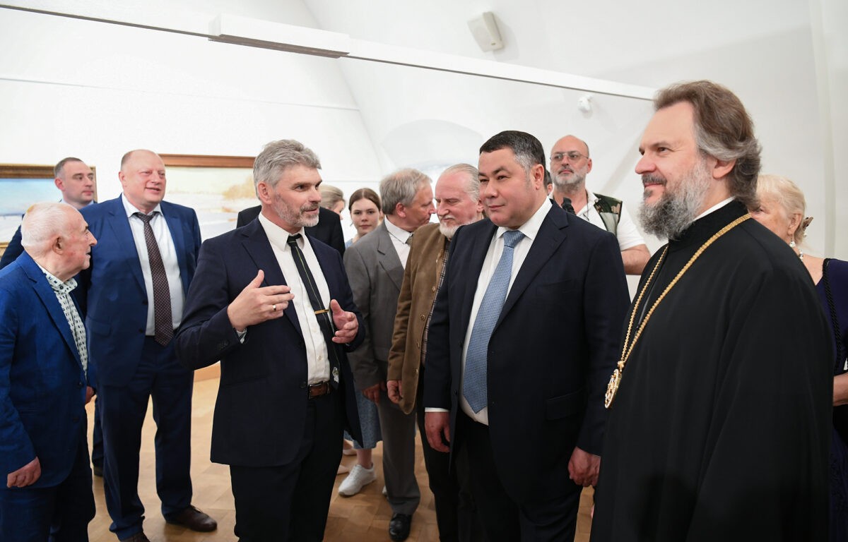 Полпред президента Игорь Щёголев и губернатор Игорь Руденя посетили открытие выставки «Русский мир» в Твери