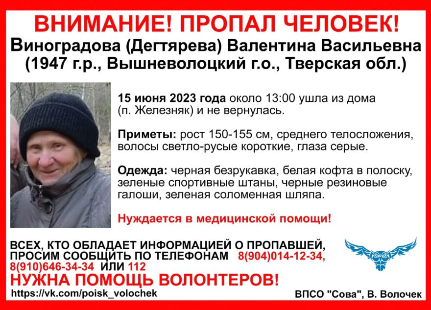 В Тверской области ищут женщину в соломенной шляпе и галошах В Тверской области ищут женщину в соломенной шляпе и галошах