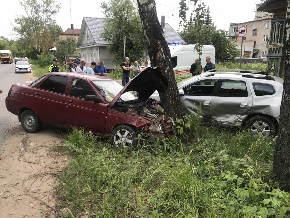 Две машины врезались в дерево из-за нескошенной травы в Тверской области |  ТОП Тверь новости