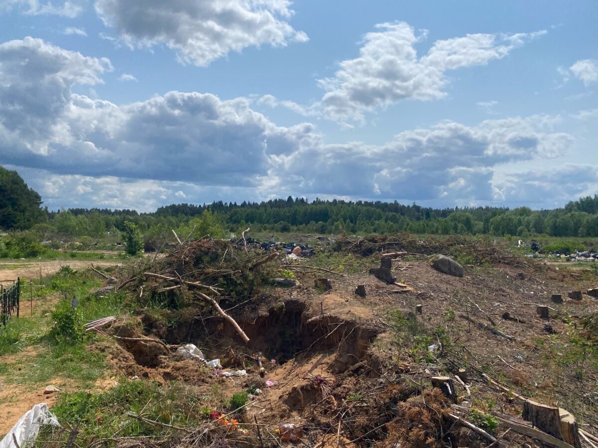 Крик души: кладбище в Тверской области завалили мусором
