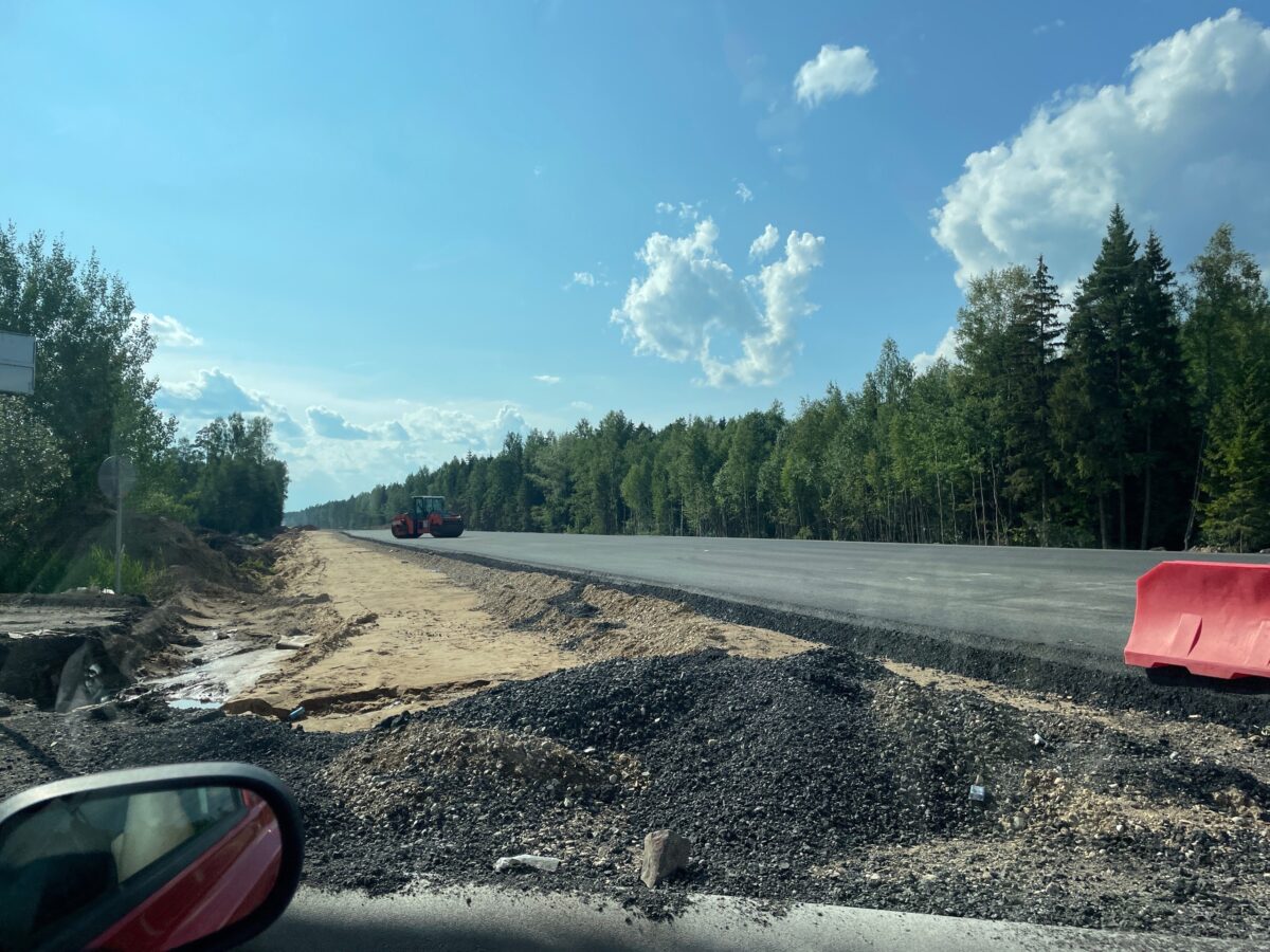 Появились фото Северного обхода Твери в районе съезда с Бежецкого шоссе