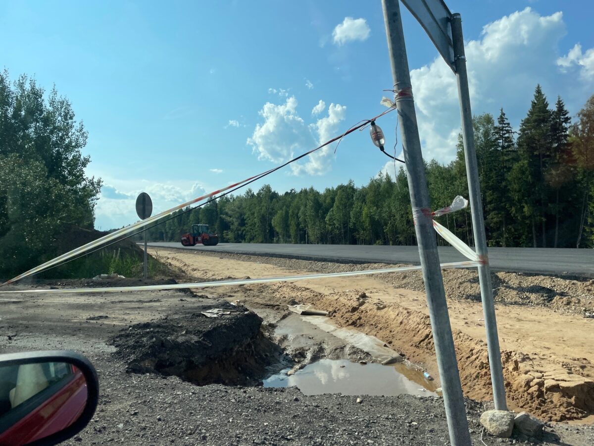 Появились фото Северного обхода Твери в районе съезда с Бежецкого шоссе