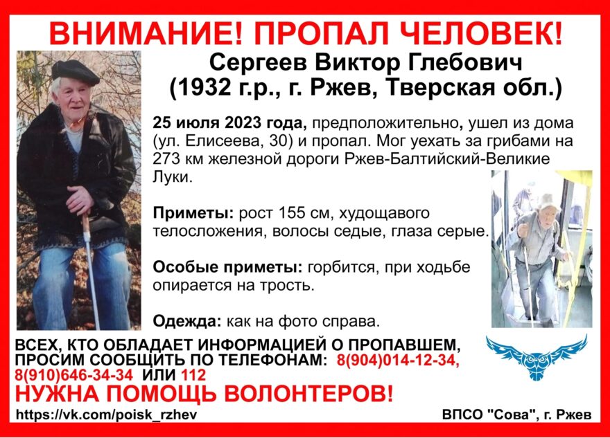 В Тверской области уже неделю не могут найти дедушку-грибника В Тверской области уже неделю не могут найти дедушку-грибника